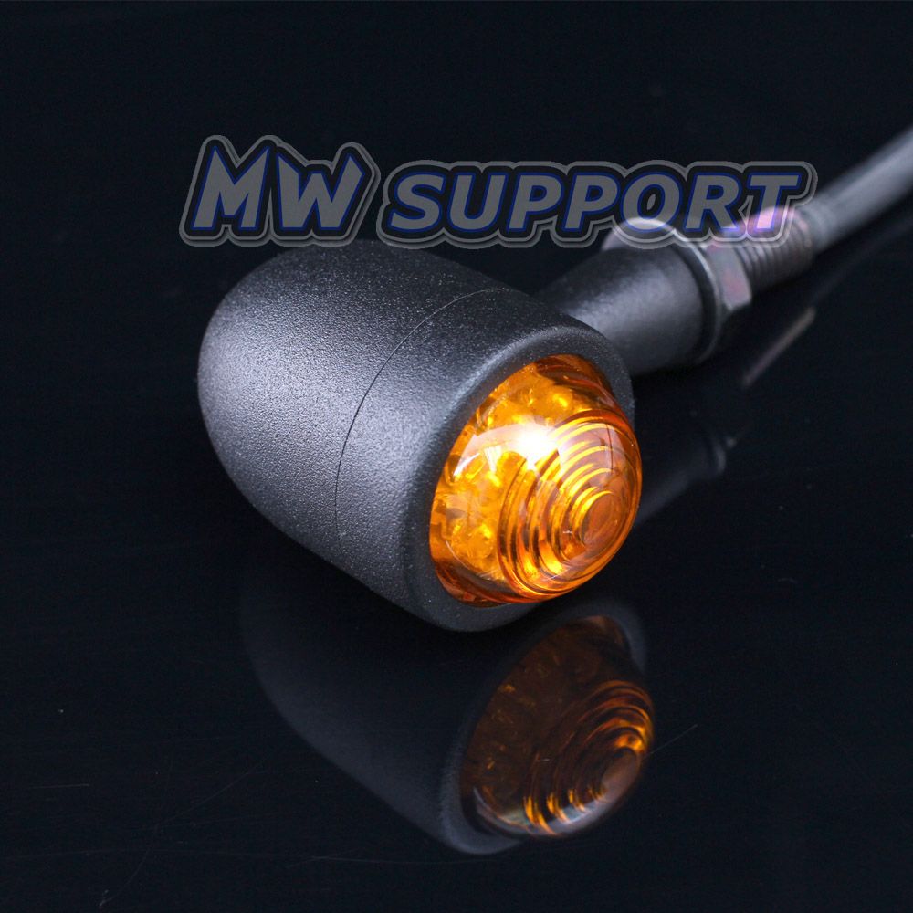 Black LED Bullet TURN SIGNAL LIGHT for Harley Custom Chopper Front Rear