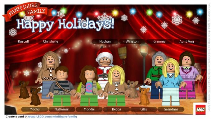 LEGO Minifugure Family Holiday Card
