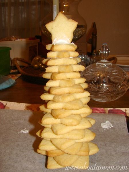 Christmas Tree Cookie Stack