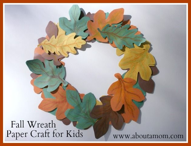 Fall Wreath Paper Craft for Kids