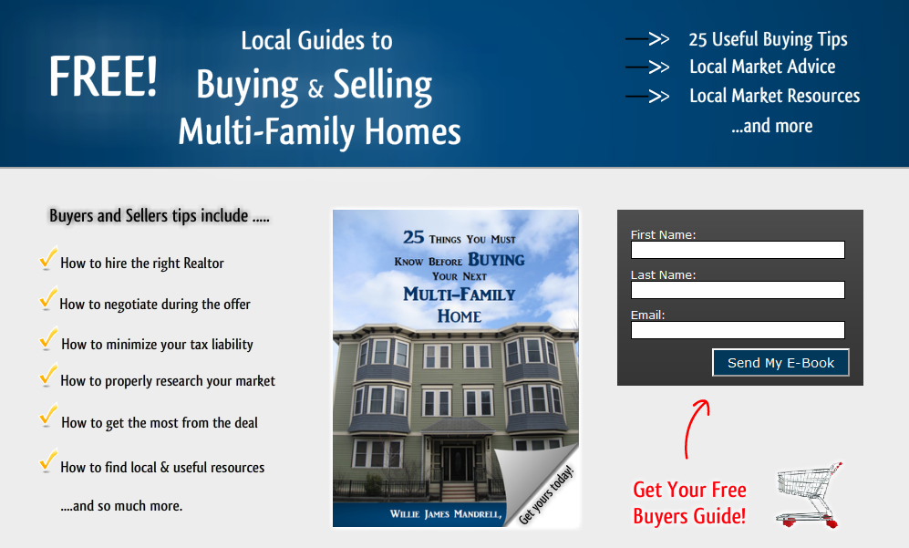 Boston's Income Property Specialist !, Free Ebook - Tips to buying multifamily homes.