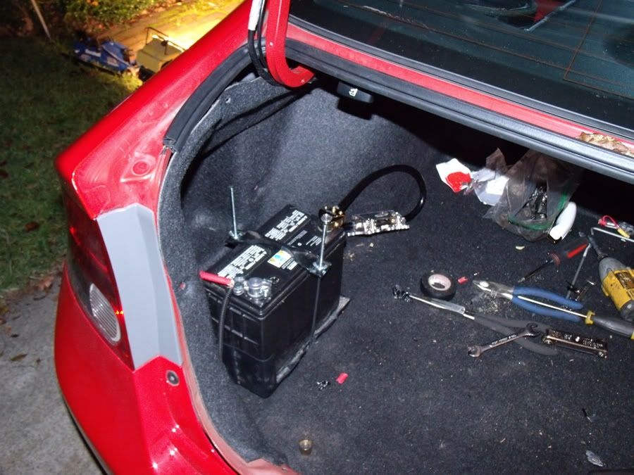 Relocate battery trunk honda