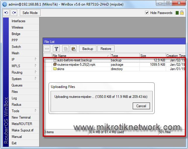 Itfinities com upgrade firmware mikrotik rb750