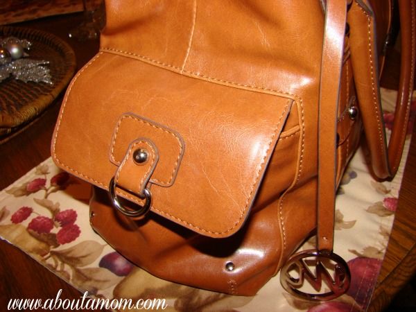 Emilie M Handbags Holiday Collection - Laura Double Shoulder Bag in Cognac