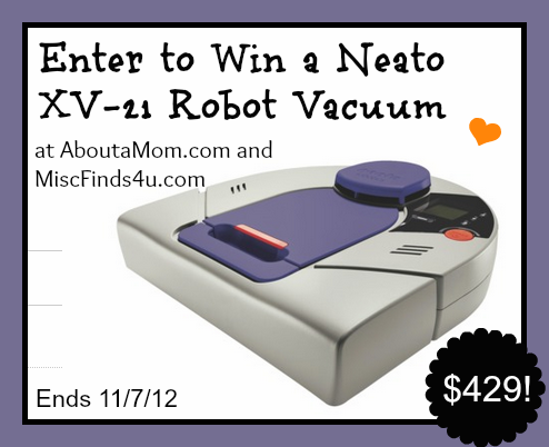 Neato Robotic Vacuum Giveaway at AboutAMom.com