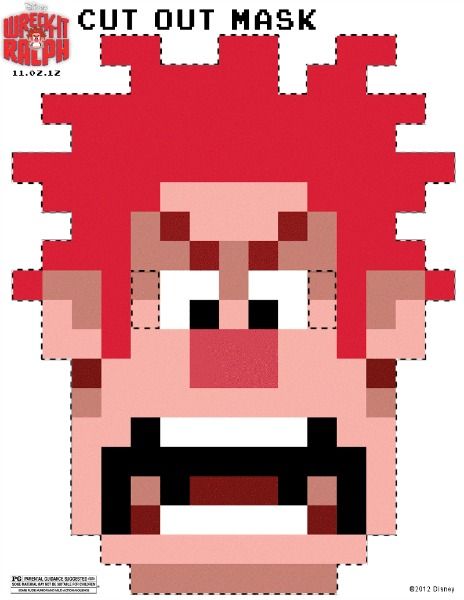 Printable Wreck-It Ralph Mask at About A Mom