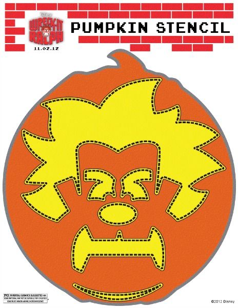 Printable Wreck-It Ralph Pumpkin Mask at About A Mom