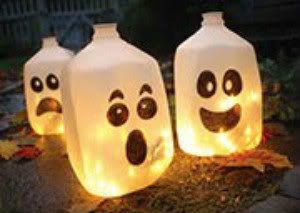 About A Mom - Milk Jug Ghost Lanterns