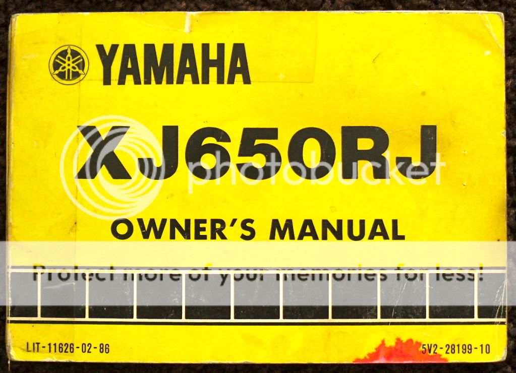 YAMAHA 1981 XJ650RJ MOTORCYCLE OWNERS MANUAL #5V2 28199 10  