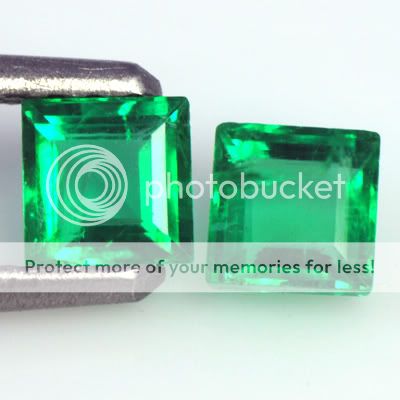   cts Natural Top Emerald Square Cut Pair Zambia $ loose gemstone  