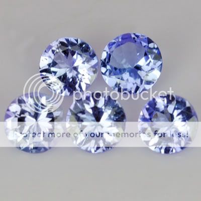 98 cts Natural AAA+ Tanzanite Round Cut Lot 4 mm 5Pcs  