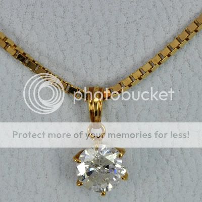 18k Pure Gold Natural Diamond Ladies Pendant With Chain  