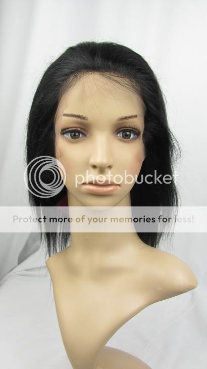 100% indian remy human hair front lace wigs 1# yaki straight  